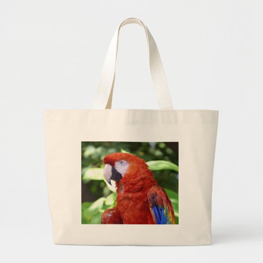 Scharlachrot Macaw- Jumbo Stoffbeutel (Vorne)