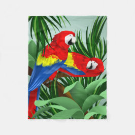 Scharlachrot Macaw-Papageien-Liebhaber-Geschenk- Fleecedecke