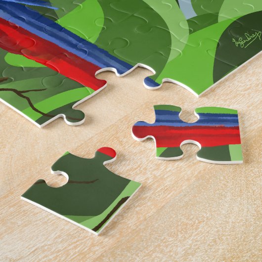 Scharlachrot Macaw-Puzzle- Puzzle (Seite)