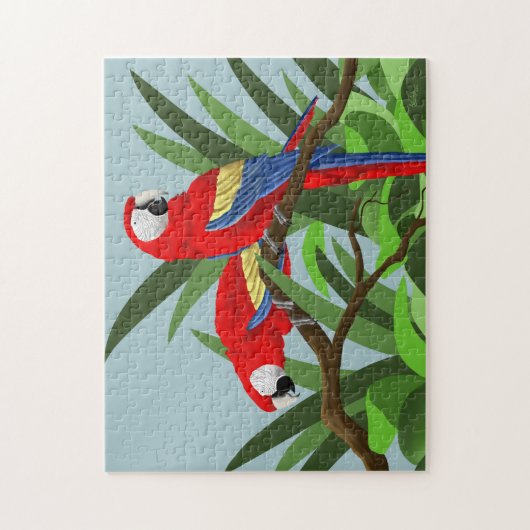 Scharlachrot Macaw-Puzzle- Puzzle (Vertikal)