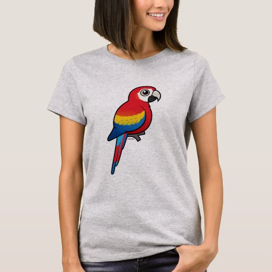 Scharlachrot Macaw- T-Shirt (Vorderseite)