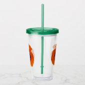 Scharlachrot Orange Poppy 1 Acryltrinkbecher (Rechts)