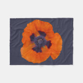 Scharlachrot Orange Poppy 1 Fleecedecke (Vorderseite (Horizontal))