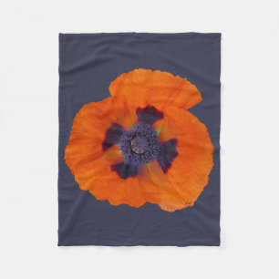 Scharlachrot Orange Poppy 1 Fleecedecke