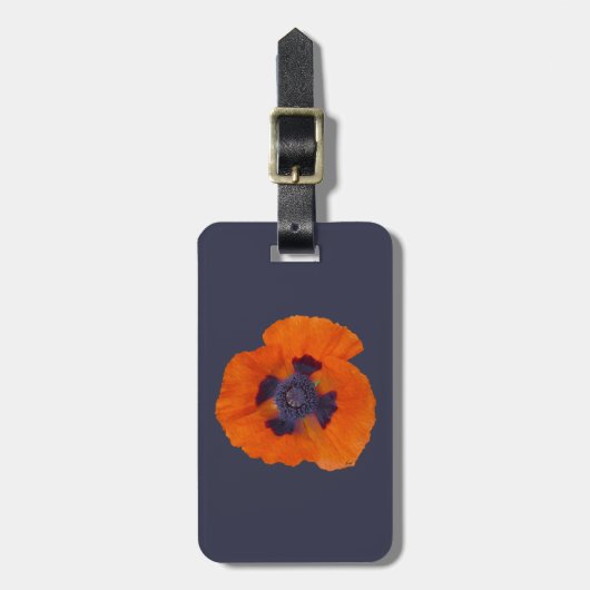 Scharlachrot Orange Poppy 1 Gepäckanhänger (Vorderseite vertikal)