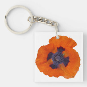 Scharlachrot Orange Poppy 1 Schlüsselanhänger
