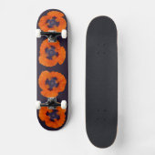 Scharlachrot Orange Poppy 1 Skateboard (Vorderseite)