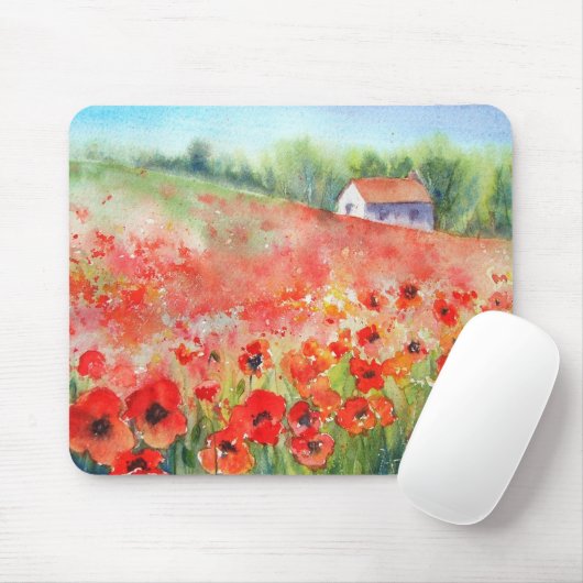 Scharlachrot Teppich- Mousepad (Mit Mouse)