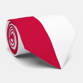 Scharlachrot und weiß geteilt Farbe Krawatte (Gerollt)