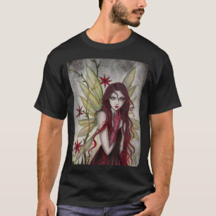 Scharlachrote Fee Gothic Fantasy Kunst T-Shirt
