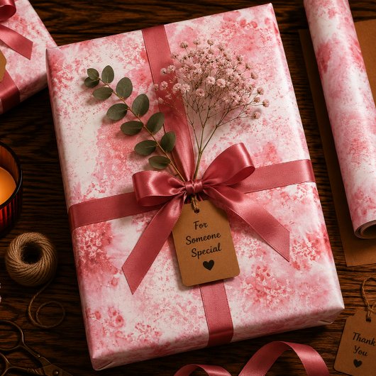 Scharlachrote Flüstern Geschenkpapier Set
