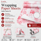 Scharlachrote Flüstern Geschenkpapier Set