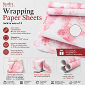Scharlachrote Flüstern Geschenkpapier Set