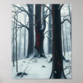 Scharlachrote Flüstern im Winterwald Poster (Vorne)