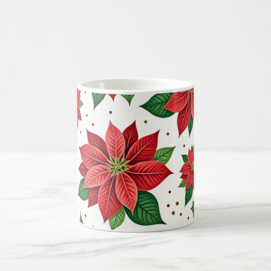 Scharlachrote Poinsettie Kaffeetasse (Mittel)