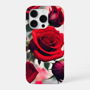 "Scharlachrote Rose blüht: Ein Bouquet der Leidens iPhone 16 Pro Hülle