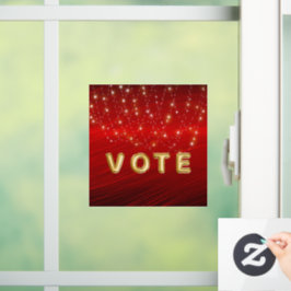 Scharlachrote Sternenlicht-Kaskade Abstimmung Fensteraufkleber