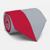 Scharlachrote und hellgraue Spaltfarbe Krawatte (Gerollt)