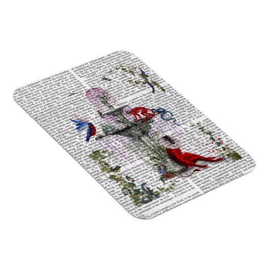 Scharlachroter Affe 2 Magnet (Rechte Seite)