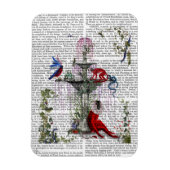 Scharlachroter Affe 2 Magnet (Vertikal)