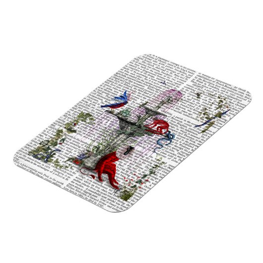 Scharlachroter Affe 2 Magnet (Linke Seite)