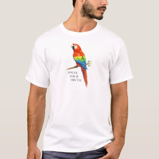 Scharlachroter Ara T-Shirt - Cottagecore-Papageien