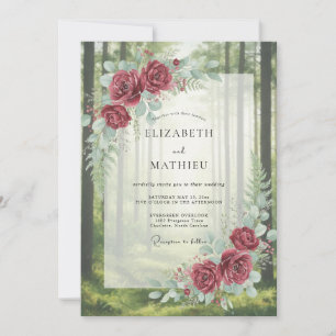 Scharlachroter Blätterwald-Hochzeit Einladung