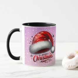 Scharlachroter Santa-Hut-Glanz  Tasse