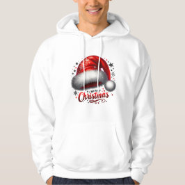 Scharlachroter Weihnachtsmannhut-Glanz Hoodie