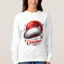 Scharlachroter Weihnachtsmannhut-Glanz Sweatshirt