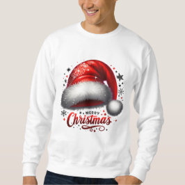 Scharlachroter Weihnachtsmannhut-Glanz Sweatshirt