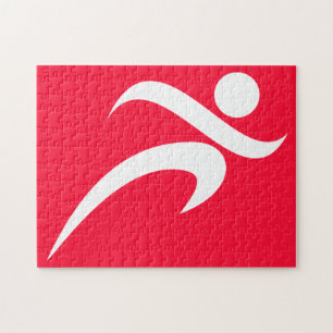 Scharlachrotes Laufen Puzzle
