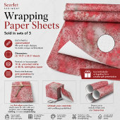 Scharlachrotes Sediment Geschenkpapier Set
