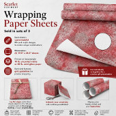 Scharlachrotes Sediment Geschenkpapier Set