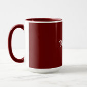 Scharlachrotes Template, weißer Text, Tasse (Links)