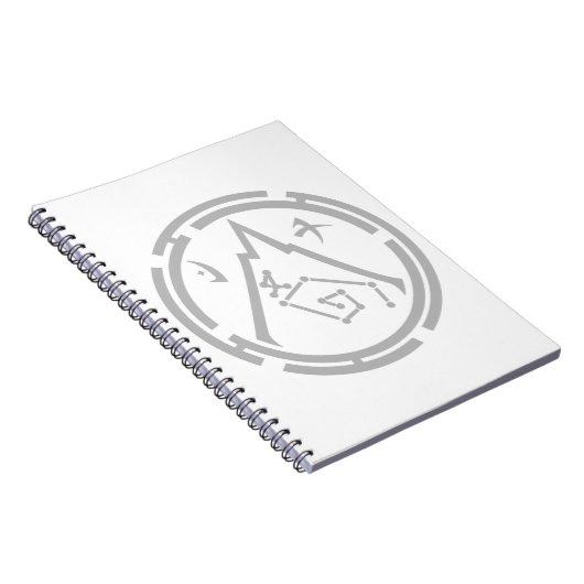 Scharlachschutz [Graue Emblem] Liniertes Notebook Notizblock (Rechte Seite)
