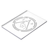 Scharlachschutz [Graue Emblem] Liniertes Notebook Notizblock (Linke Seite)