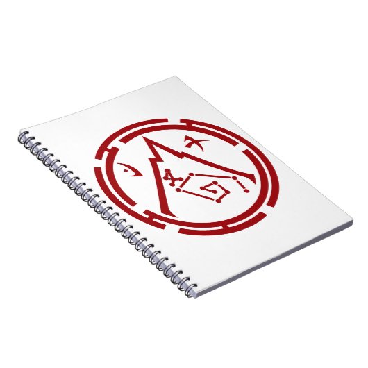 Scharlachschutz [Red Emblem] Liniertes Notebook Notizblock (Rechte Seite)