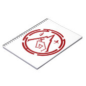 Scharlachschutz [Red Emblem] Liniertes Notebook Notizblock (Linke Seite)