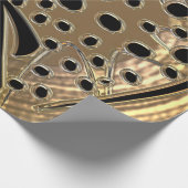 Scharniermetallizer, silber und schwarz gläserner geschenkpapier (Ecke)