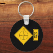Scharnierwarnung (Crosshairs) Schlüsselanhänger (Vorderseite)