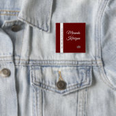 Schärpe-Schaltfläche Pin | Rote Hintergrundkrone Button (Beispiel)