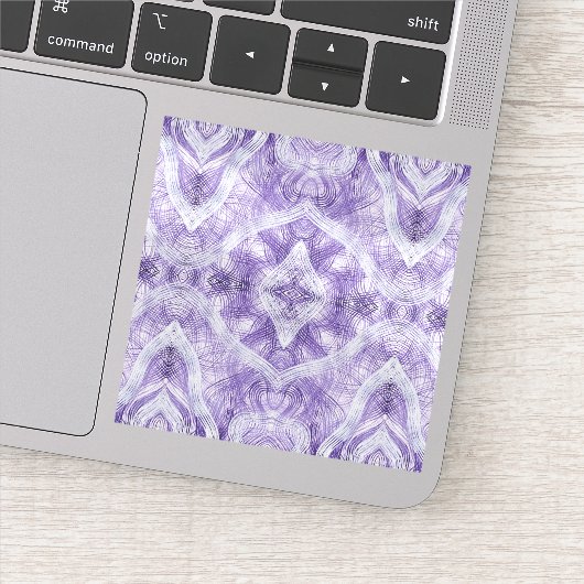 Schatten Abstrakt Violett Lila Weiße Wasserfarben  Aufkleber (Detail)