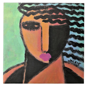 Schatten Abstraktes Portrait einer Frau Fliese