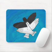 Schatten Adler Auf Blau Mousepad (Mit Mouse)