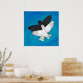 Schatten Adler Auf Blau Poster (Küche)