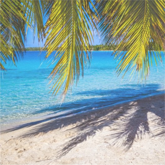 Schatten am Strand Aufkleber (Vorderseite)