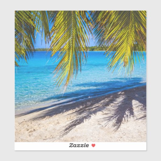 Schatten am Strand Aufkleber (Blatt)