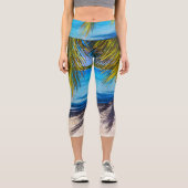 Schatten am Strand Capri Leggings (Vorderseite)