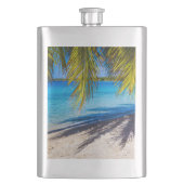 Schatten am Strand Flachmann (Vorderseite)